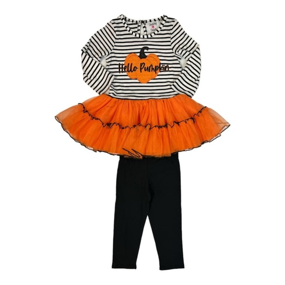 NWT Counting Daisies Autumn Halloween Outfit Girls 18 Months - Picture 1 of 3
